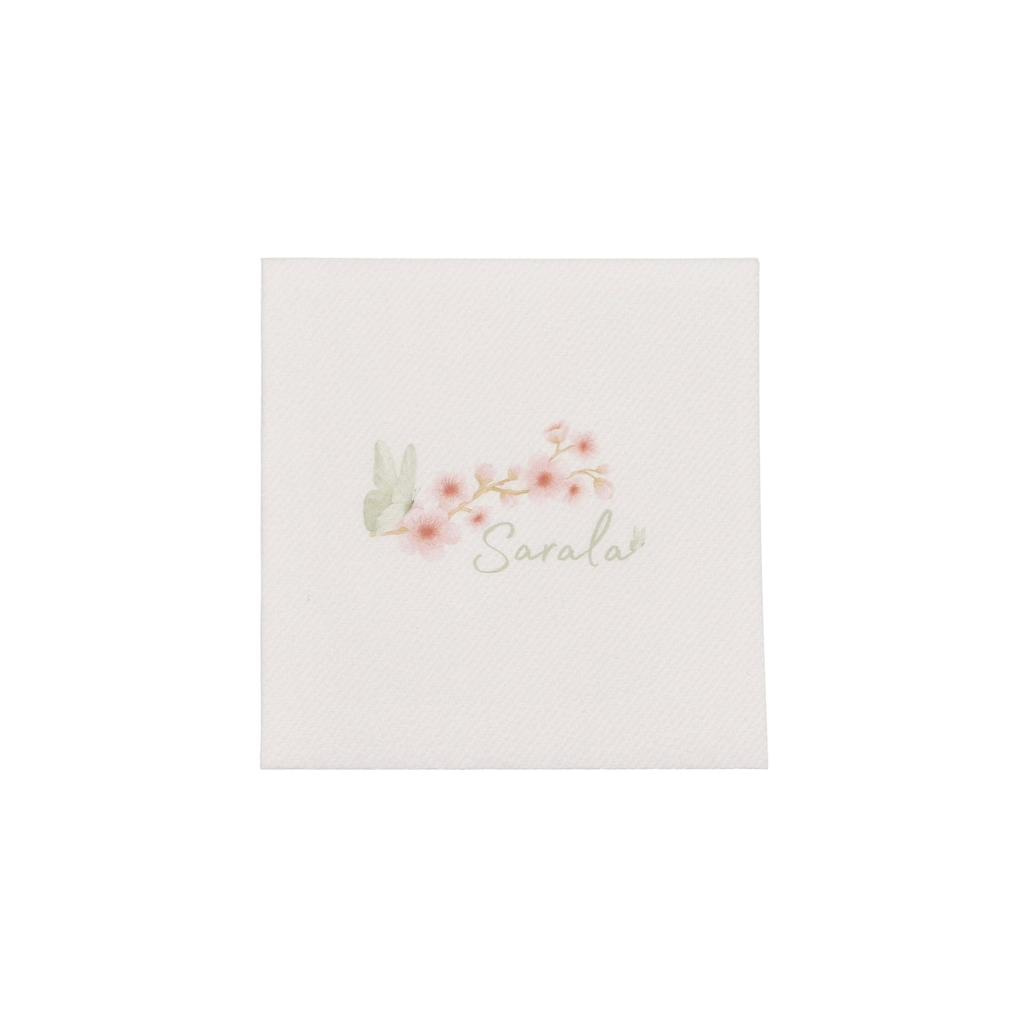 Pink Floral Cocktail Napkin