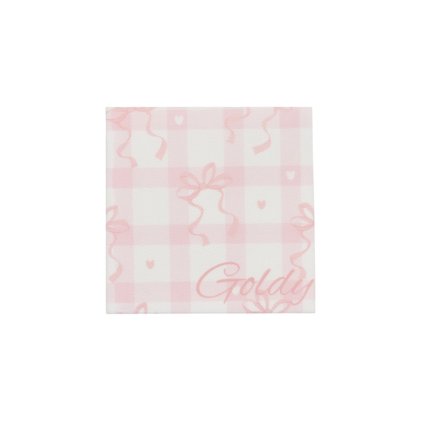 Plaid Bow Cocktail Napkin