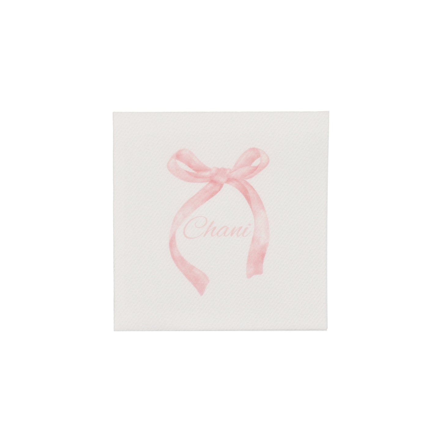 Bow Name Cocktail Napkin