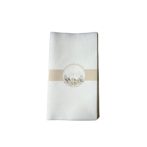 Neutral Floral Pesach Napkin