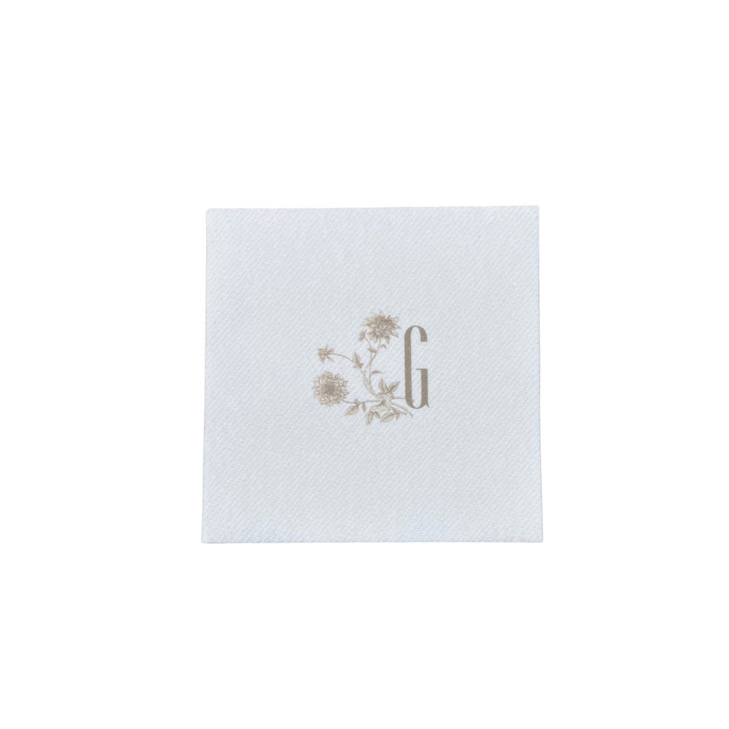 Floral Letter Coctail Napkin