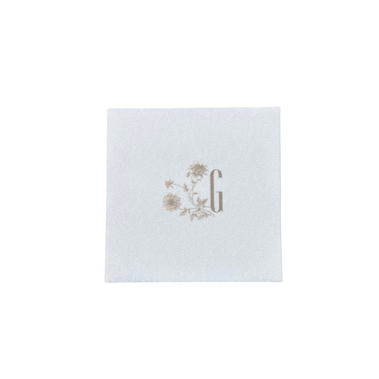 Floral Letter Coctail Napkin