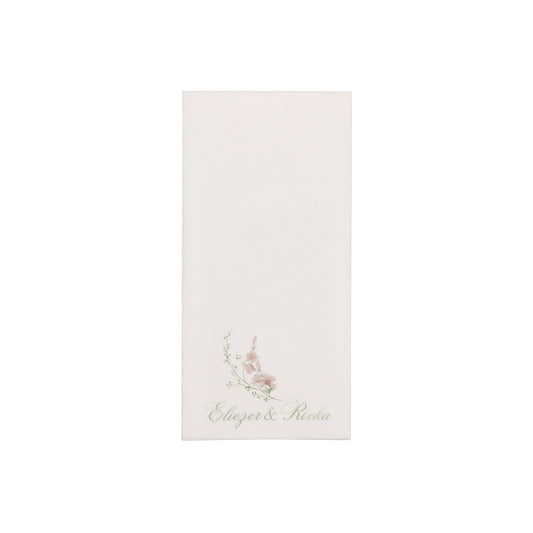 Floral Name Dinner Napkin