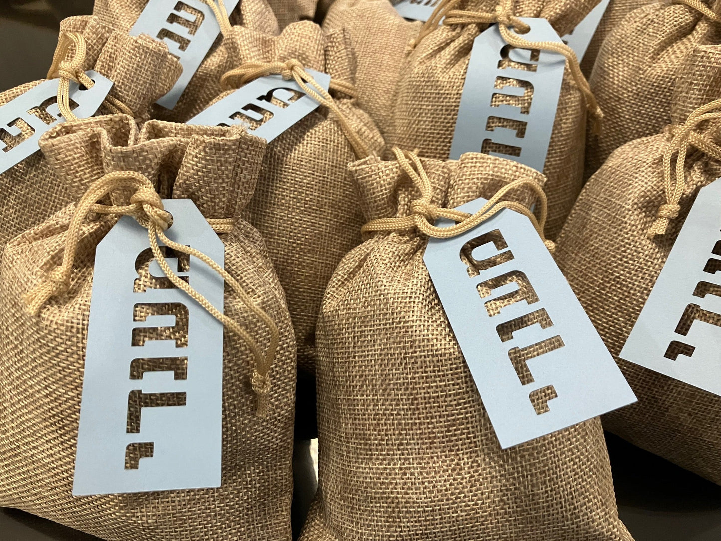 Burlap Tag Bags